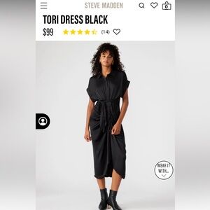 Black Satin Steve Madden Dress